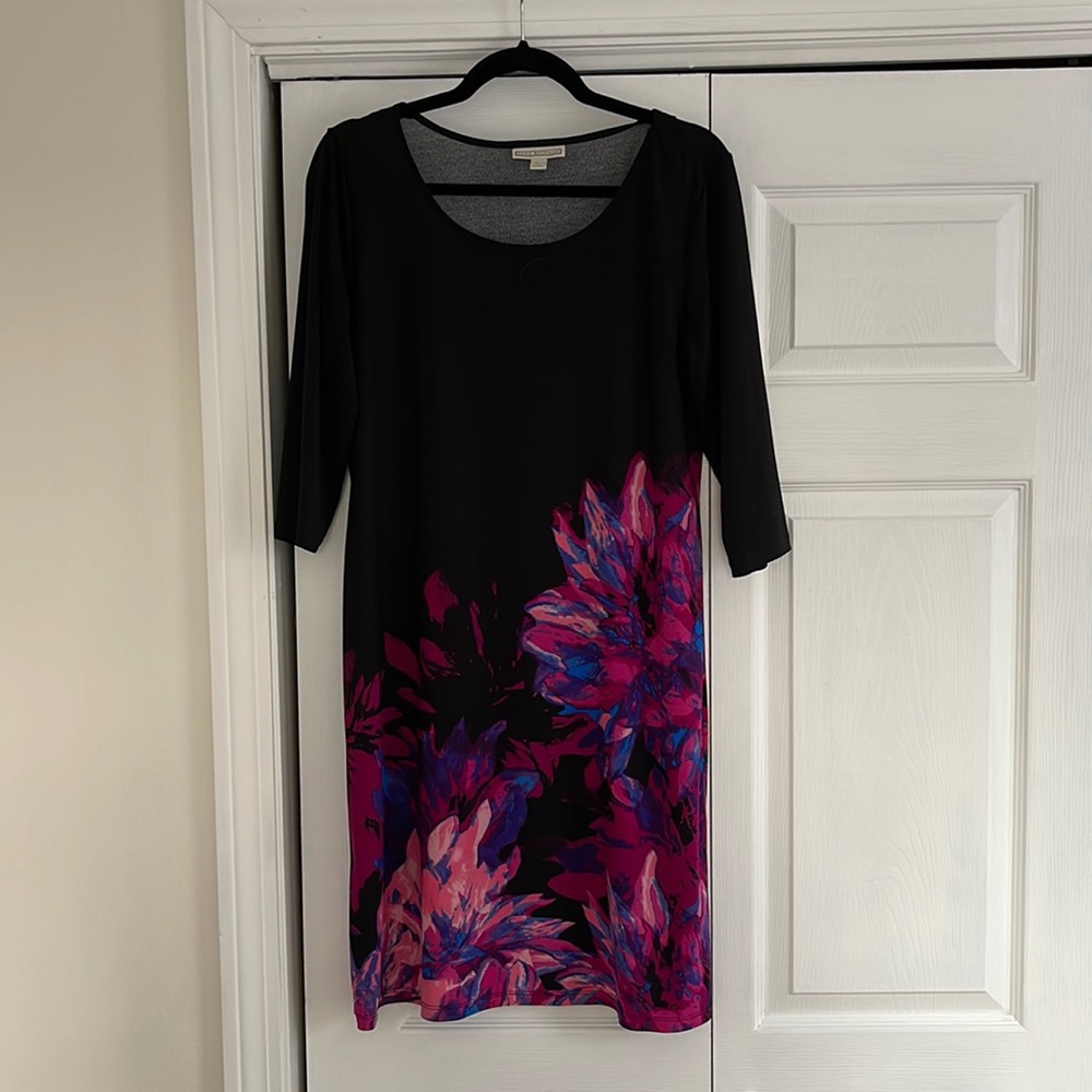 Bold floral cocktail dress